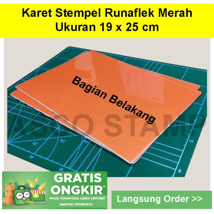 Stm Karet Stempel Runaflek 19 X 25 Cm