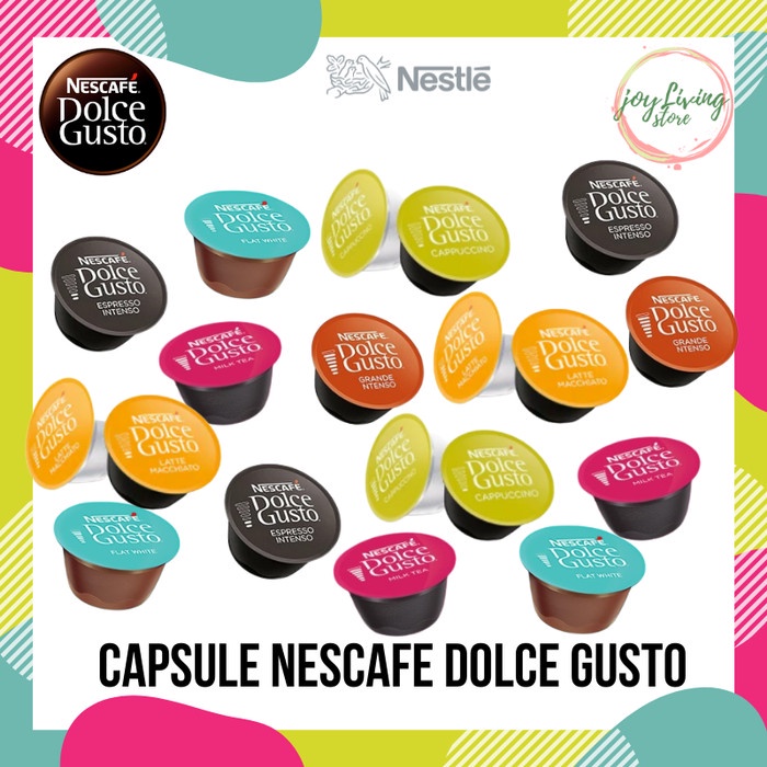 

Kopi-Bubuk- Capsule Ndg Nescafe Dolce Gusto Eceran Mix Rasa Original Nestle -Bubuk-Kopi