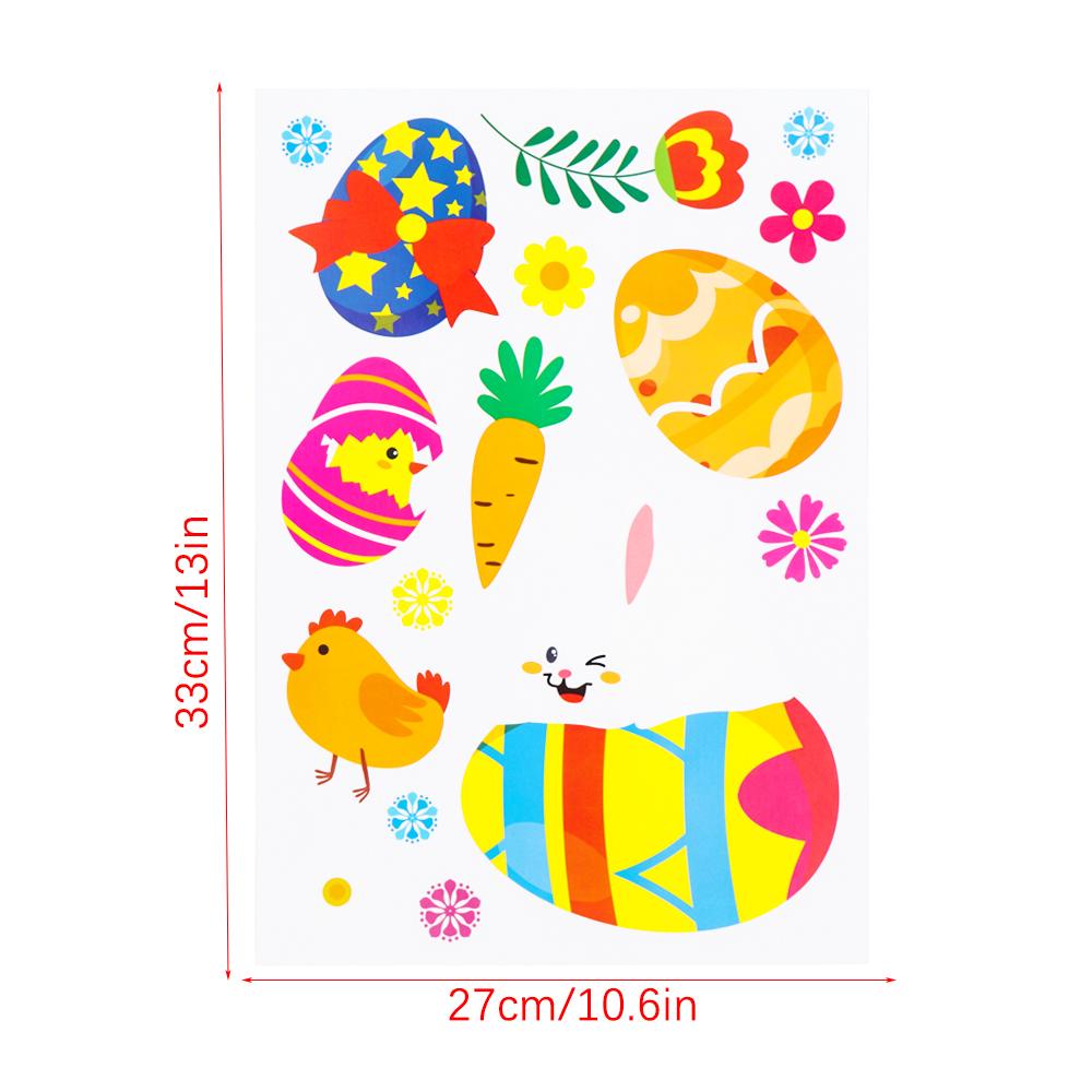 Populer Stiker Dinding PVC Removable Hiasan Furniture Dekorasi Rumah Motif Telur Kelinci Decal
