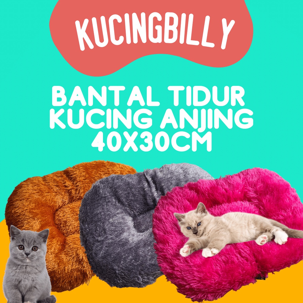 Bantal alas tidur bulu kucing anjing