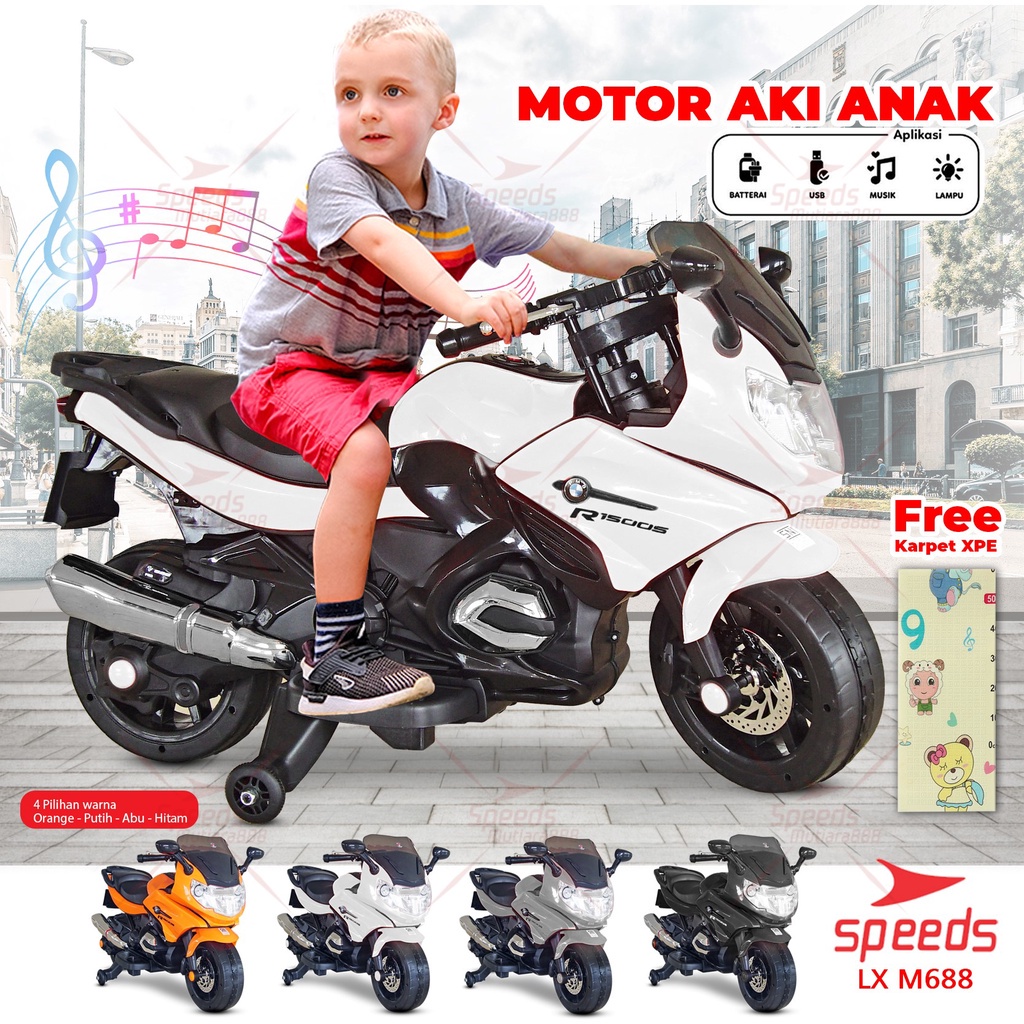 Motor Aki Mainan Anak PMB M688 Tipe Sport GP Moto Aki