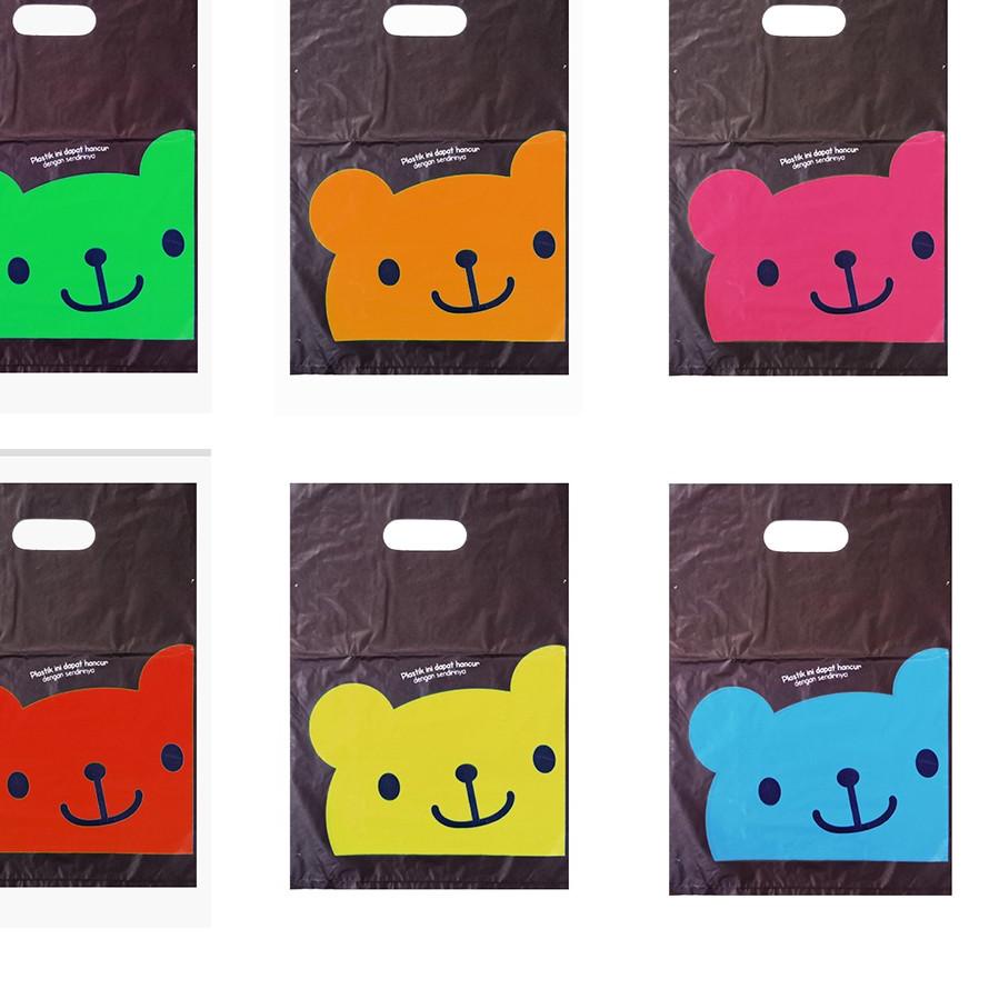 

ㅬ Kantong Plastik Hd Oval Teddy Bear (pegangan tengah) uk 15 ・