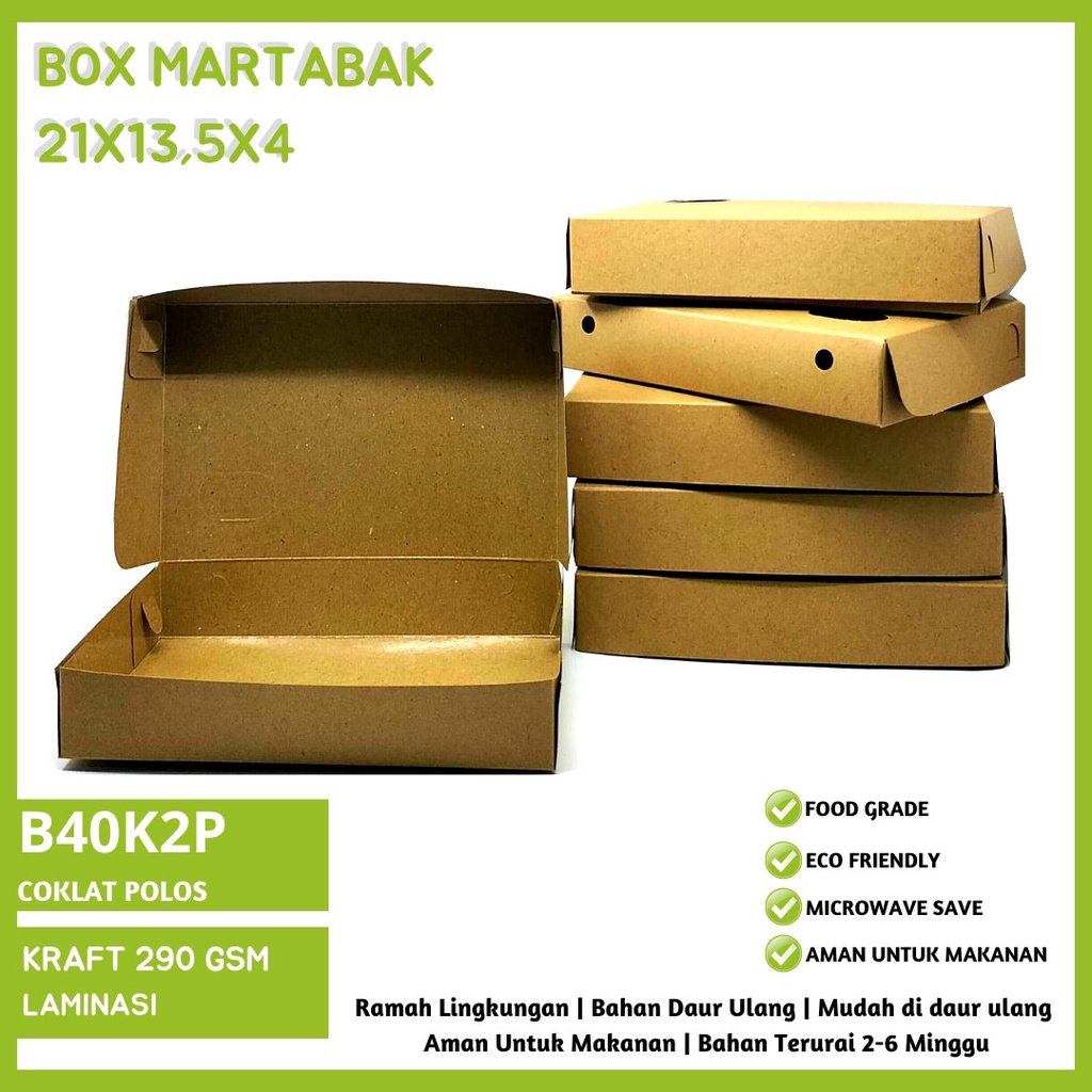 

Box Martabak Dus Martabak Kardus martabak B40K2P-21X13.5X4-Laminated