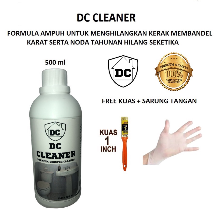PEMBERSIH KERAK DC-CLEANER 500ML # BONUS EMAS # PEMBERSIH KERAMIK KAMAR MANDI TOILET CONTACT CLEANER