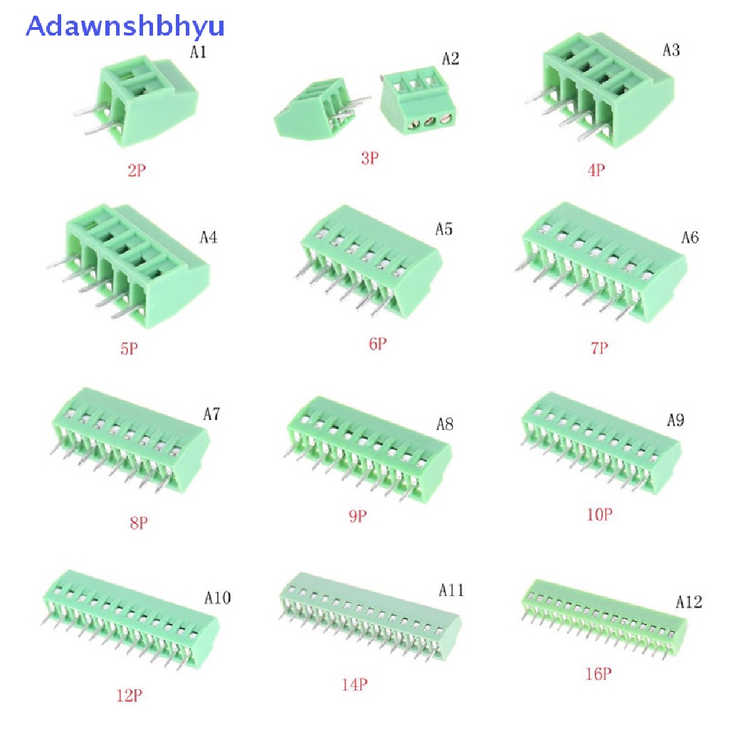 Adhyu 1PCS 2P-16P KF128 2.54mm PCB Universal Screw Terminal Block ID