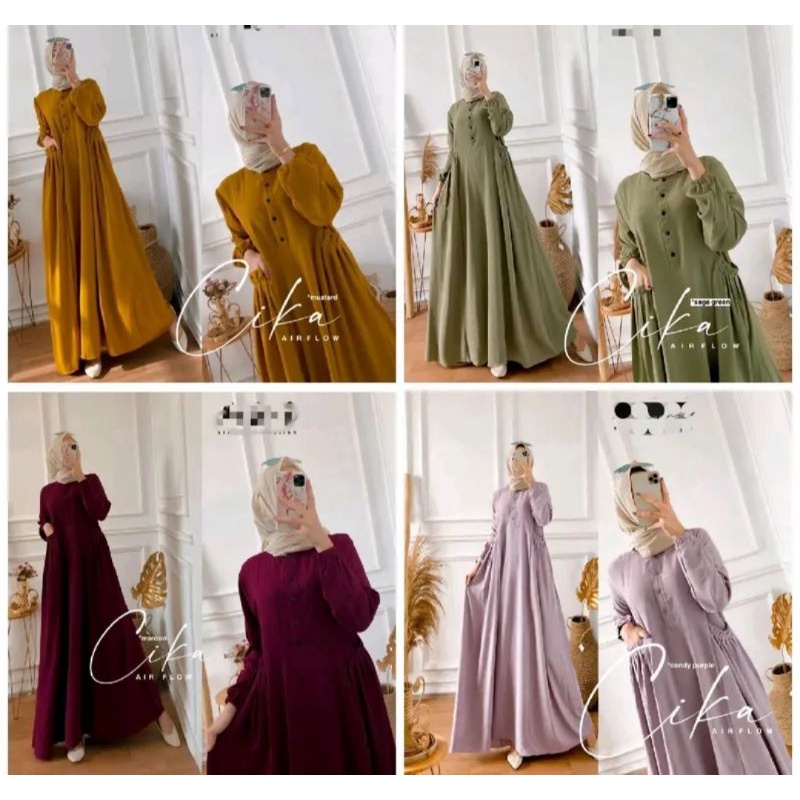 GAMIS CIKA BAHAN CRINGKLE LD 110 WANITA