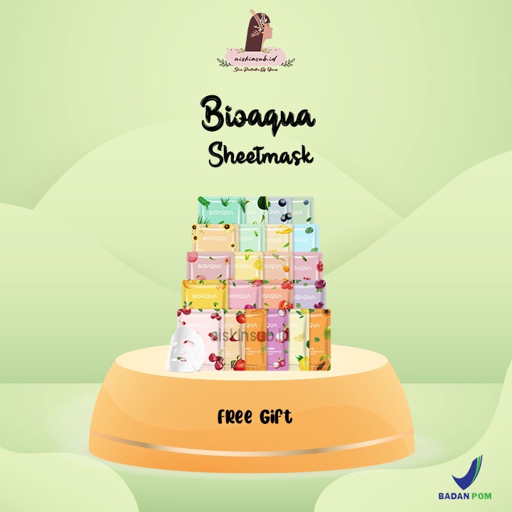 [READY] BIOAQUA Sheet Mask Essence Face Mask 25gr Brightening Masker Wajah BPOM