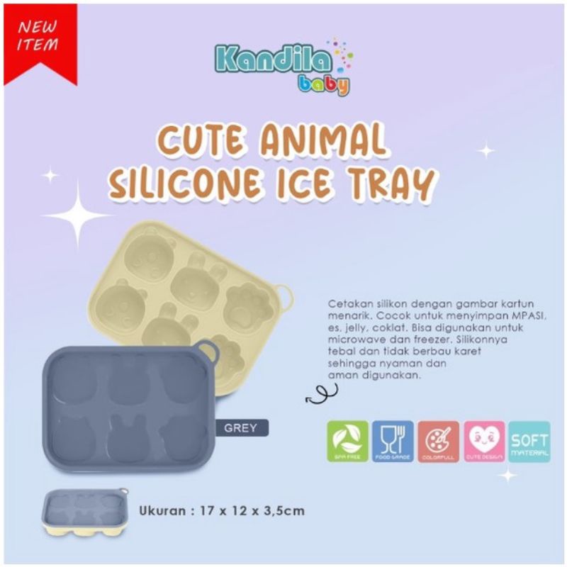 Kandila Baby KDL035-3 Cute Animal Silicone Icetray