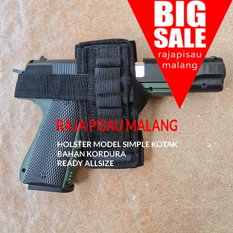 Ready Stock Holster Sarung Pistol Glock Baretta M9 Fn 1911 Dll MODEL SIMPEL SIMPLE