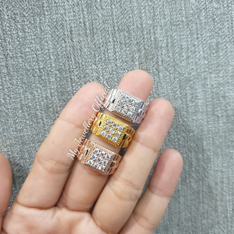 Cincin Pria Vier - Cincin cowok anti karat replika berlian