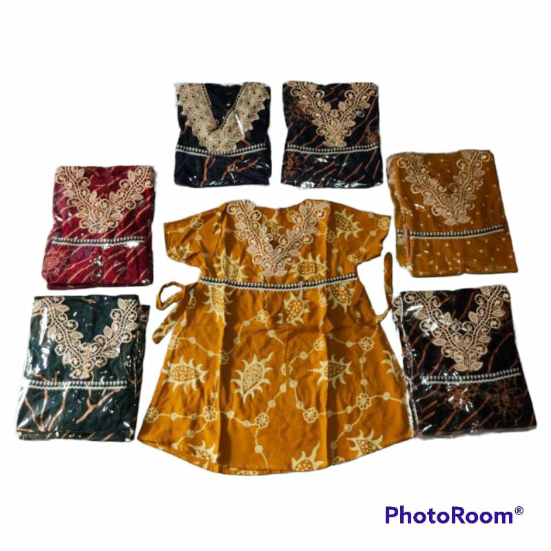 DASTER ARAB RENDA ANAK usia 1-2-3-4-5-6tahun bahan santung baju santai