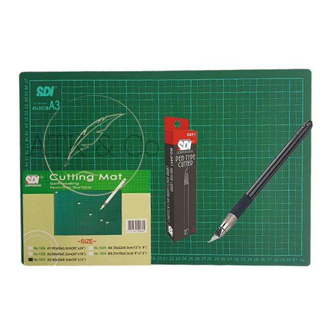 

Terlaris Paket Cutting Mat A3 - Pen Cutter SDI Termurah