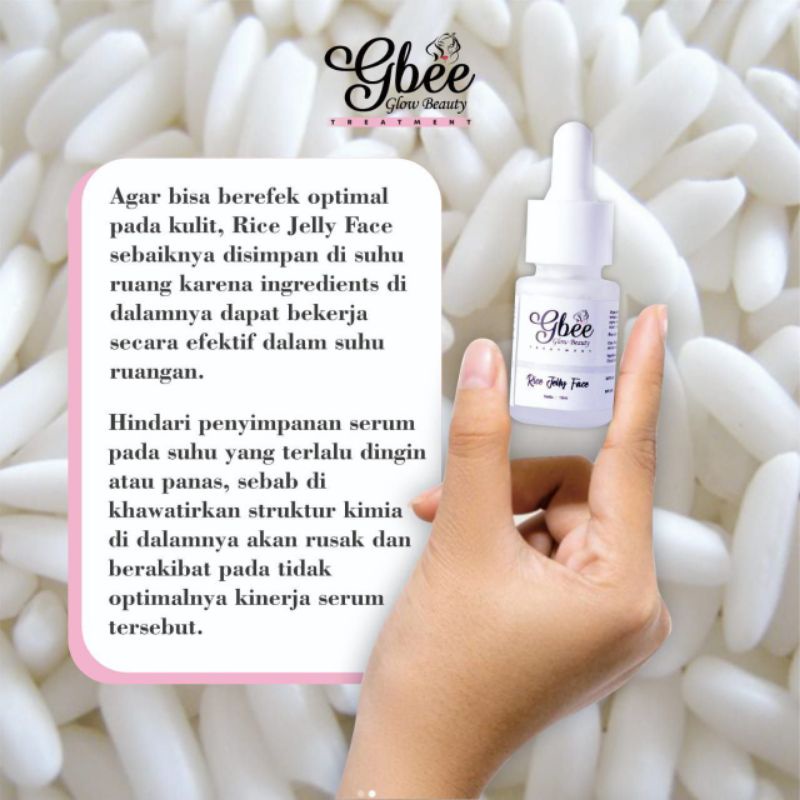 Rice jelly face serum gbee glow beauty serum rice jelly gbee glow