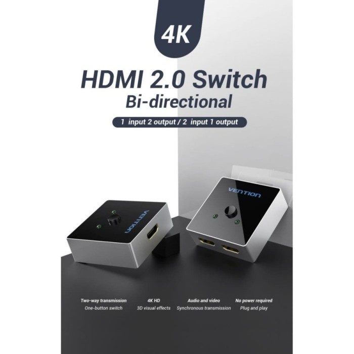 Vention Hdmi Switcher 2 In 1 Out / 1 In 2 Out Backward Support - AFLH0