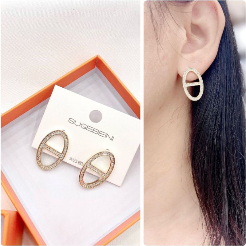 Anting Silver925 perak plat gold Anti Karat anti alergi anting premium  AN-39