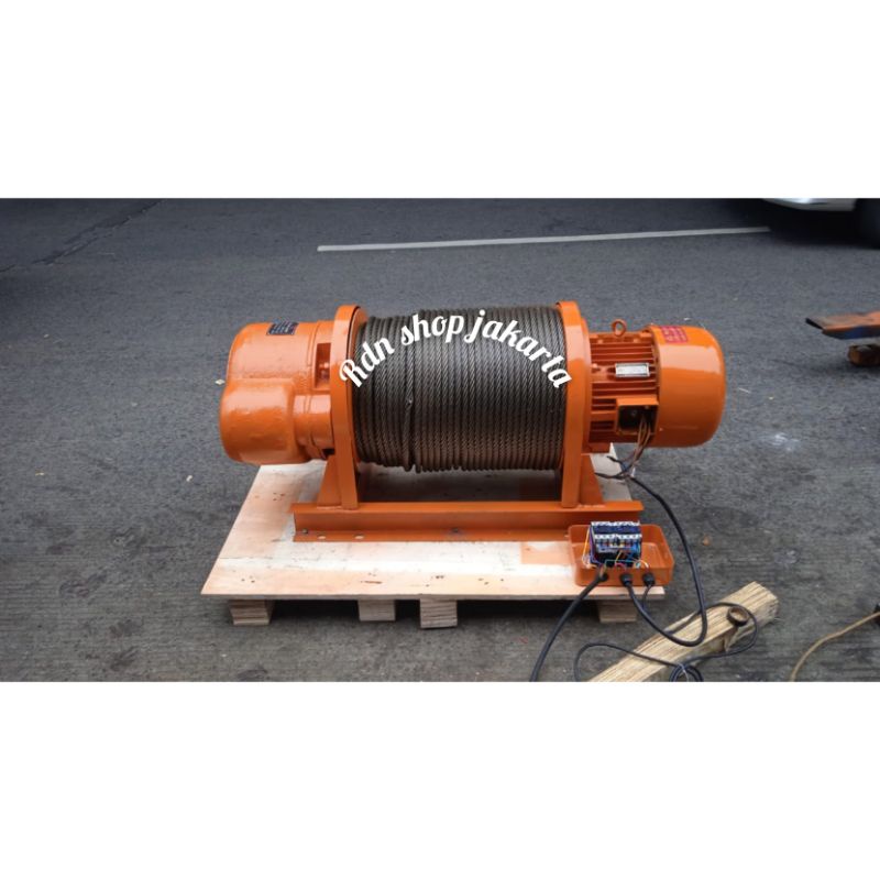 Electric winch hoist 1 ton x 100 meter WEKA katrol listrik kapasitas 1 ton sling 100 meter