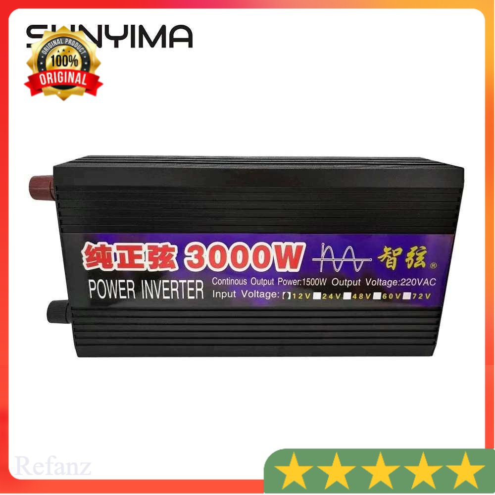 SUNYIMA Pure Sine Wave Car Power Inverter 12 Volt DC to AC 3000 W - SY3000