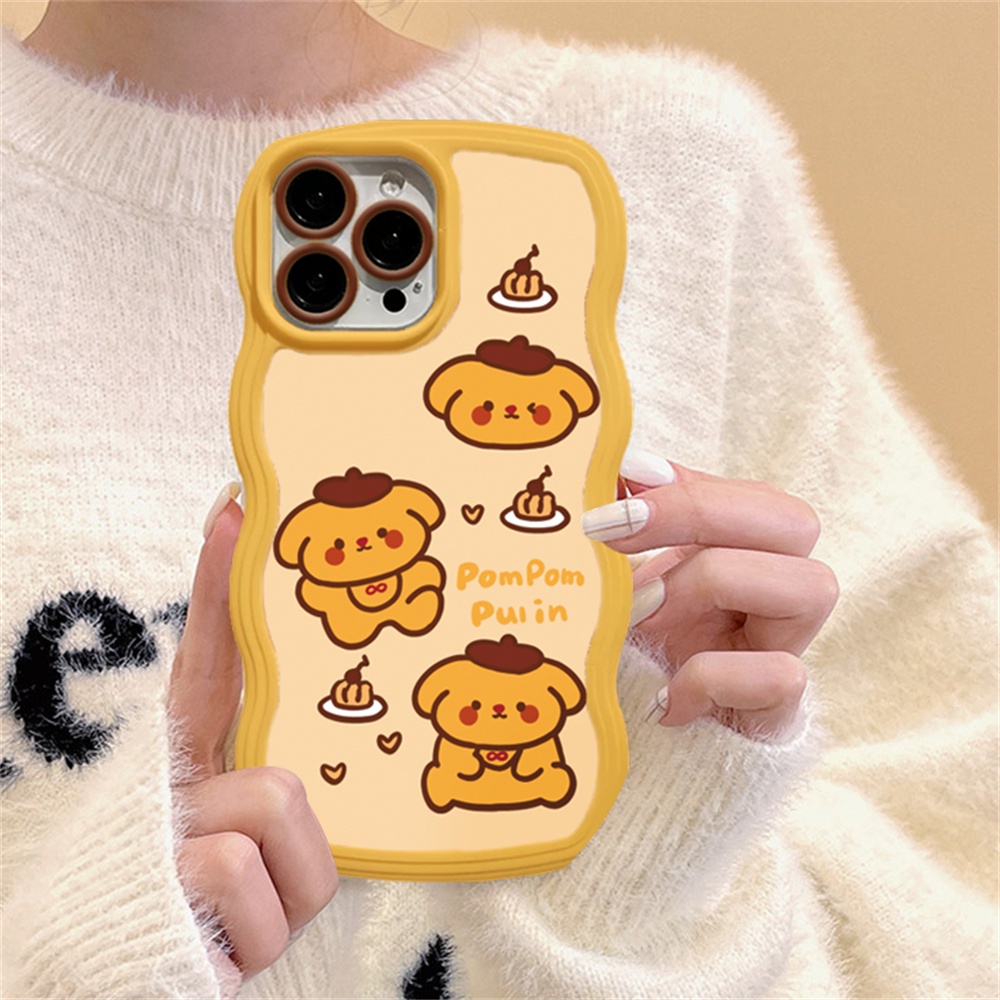 Redmi Note 11 Pro Note 11S Redmi 10C 10A 9C 9T 9A Note 10.5g Note 10S Note 9 Note8 Poco X3 Pro NFC Kartun Lucu Pom Pom Purin Dan Pochacco Tepi Gelombang TPU Phone Case Cover