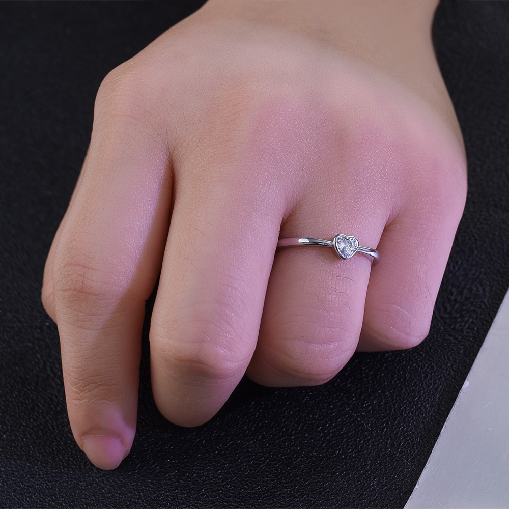 Cincin Jari Cincin Dapat Disesuaikan Terbuka Fashion Pesta Rings Halus Pria Sederhana Wanita Bertatahkan Zirkon Elegan Perhiasan Hari Valentine Halus Tipis Yang Sesuai Pasangan Cincin Kawin Cincin