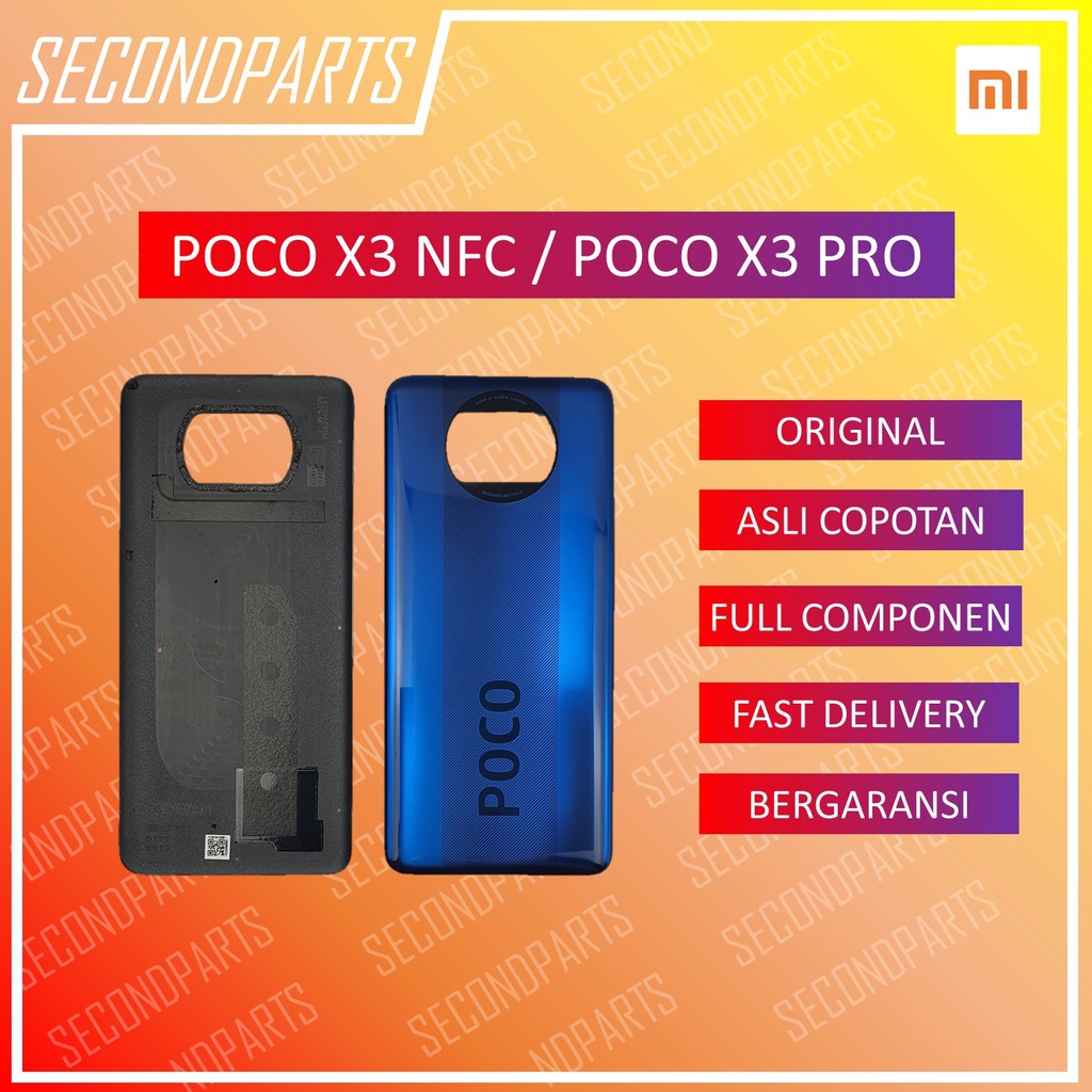 CASING BACKDOOR TUTUP BELAKANG XIAOMI POCO X3 NFC / X3 PRO ORIGINAL COPOTAN