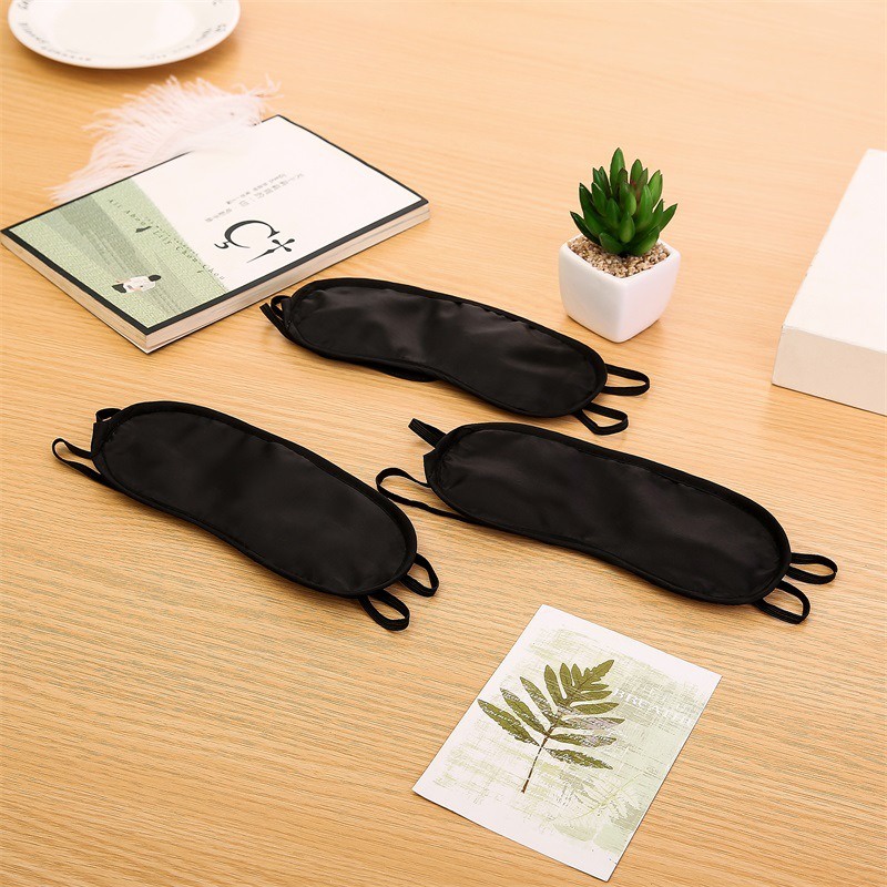 Penutup Mata Tidur Hitam Polos Dewasa Pria Wanita / Traveling eye mask Tutup Mata Kacamata Masker Tidur