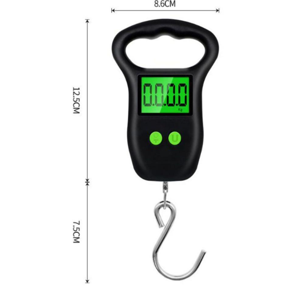 【 ELEGANT 】 Timbangan Koper Digital Mini Portable Backlight Fish Hook Hanging Scale