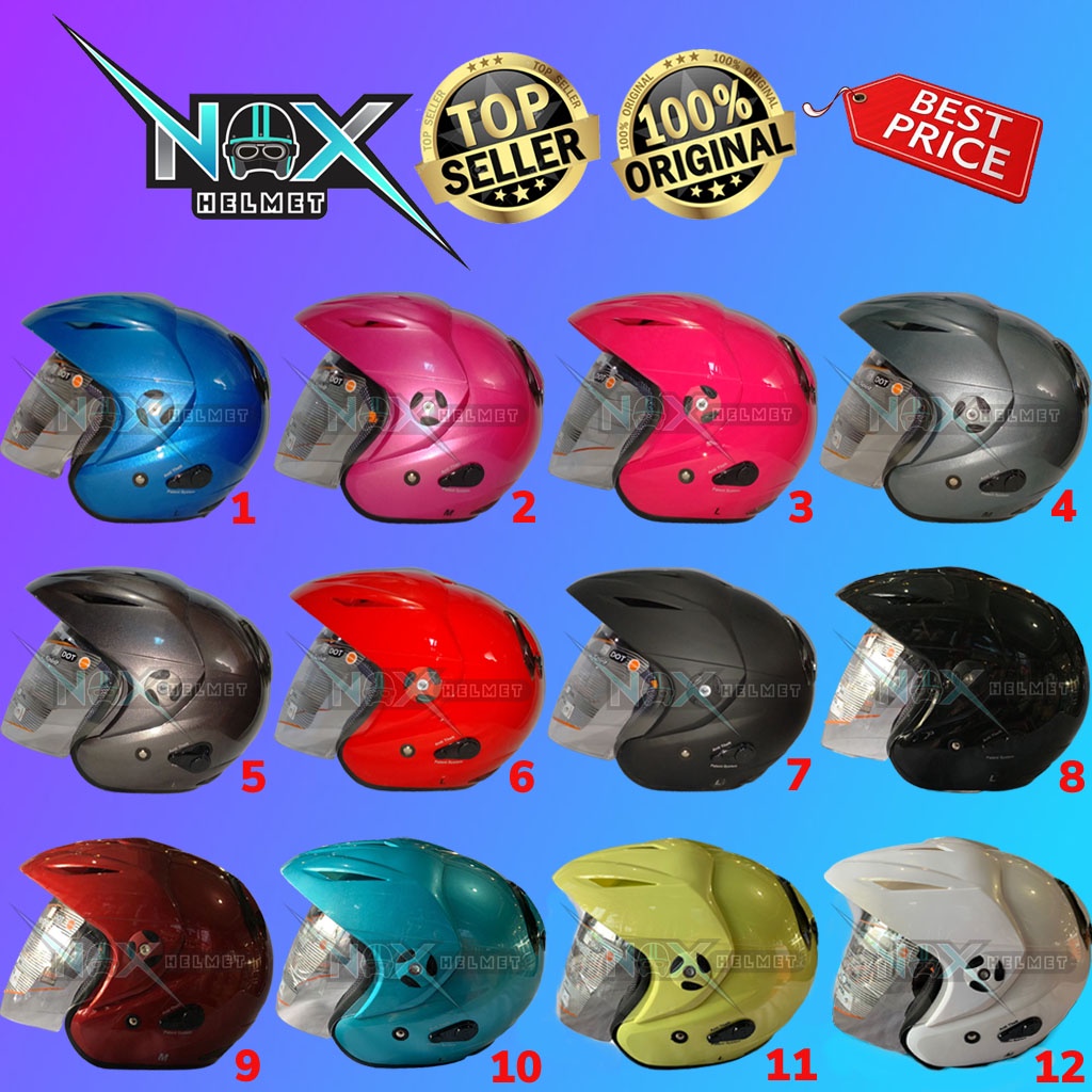 Helm INK CX25 Solid/Polos ORIGINAL Half Face (Ongkir 2kg)