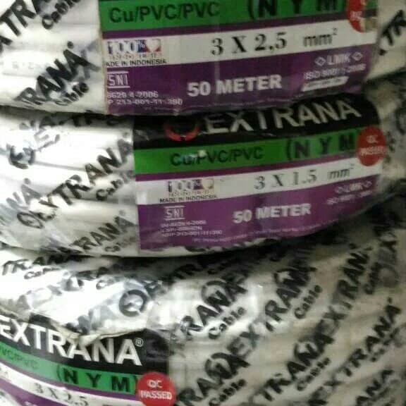Nym 3X1,5Mm Extrana/ Extrana Nym 3X1,5Mm @50Meter Isi Tembaga Full