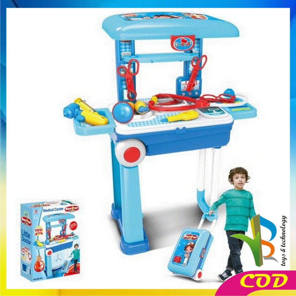 RB-M37 Mainan Anak Koper Dorong 2in1 Kitchen Set / Make Up Set / Dokter Set / Perkakas Set