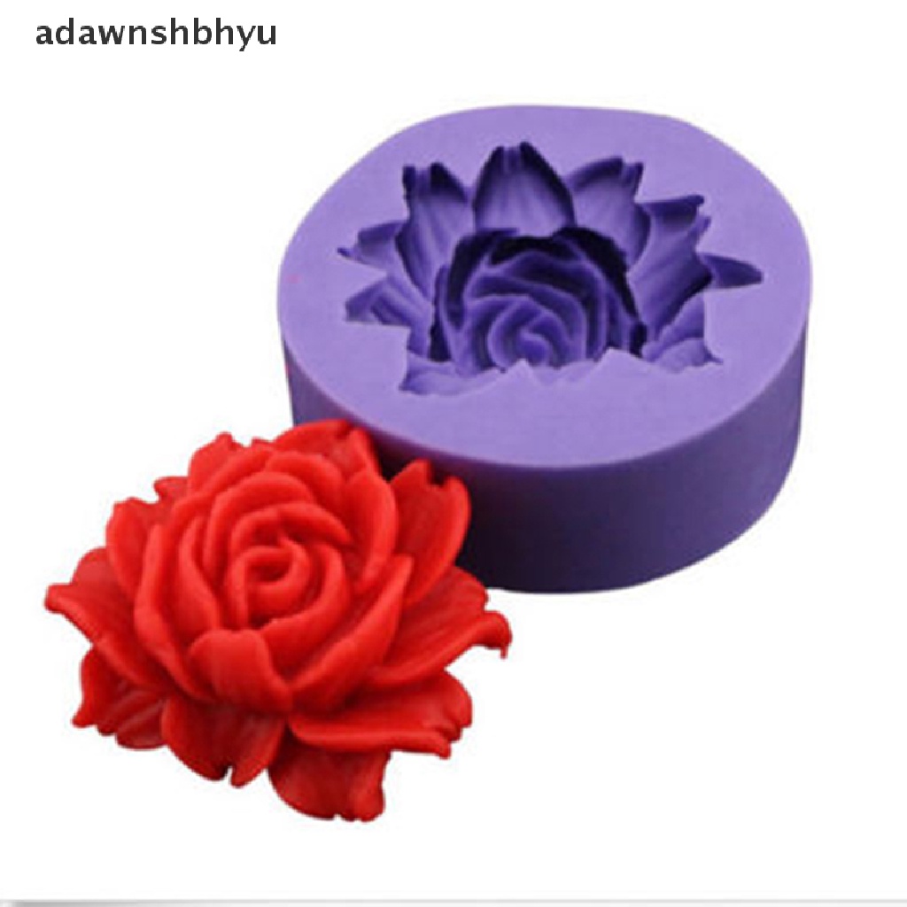 Adawnshbhyu 3D Bunga Mawar Fondant Kue Coklat Sugarcraft Cetakan Cutter Silicone Tools DIY ID