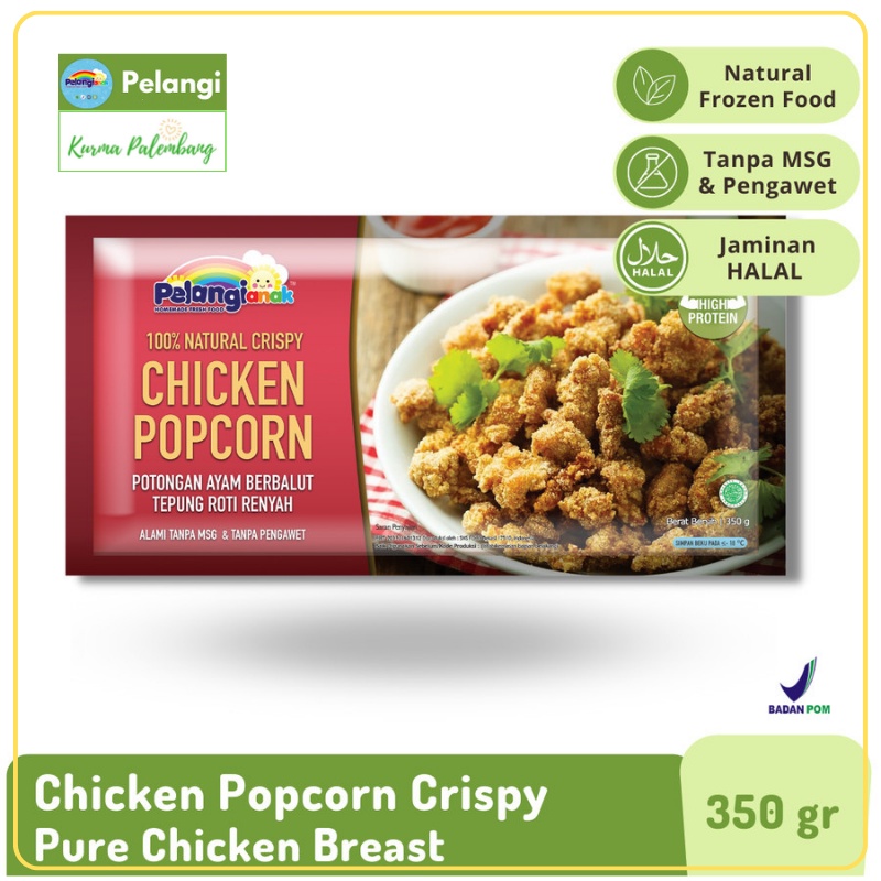 

Chicken Popcorn Pelangi 100% Dada Ayam Renyah Halal Non MSG Pengawet