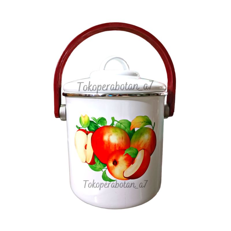 Rantang tunggal enamel 15cm/Food Carrier KI-115 kedaung/rantang soto/rantang tunggal/rantang kedaung