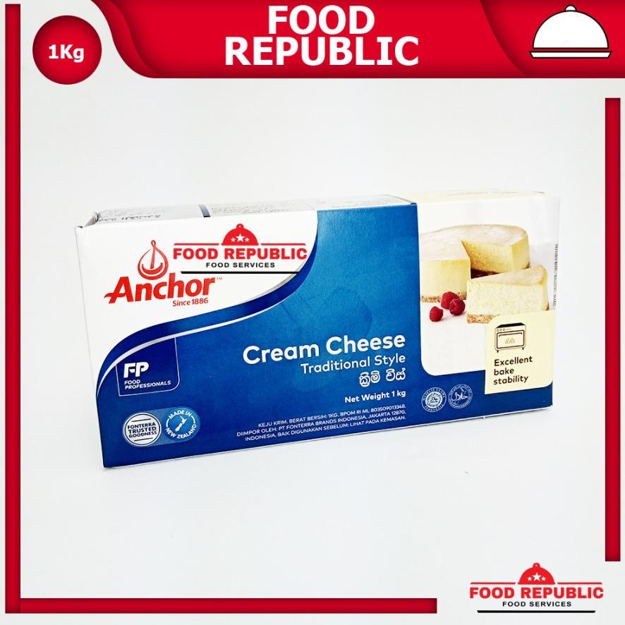 

[BAYAR DITEMPAT] Cream Cheese Anchor 1 KG Import New Zealand HALAL Standar Profesional