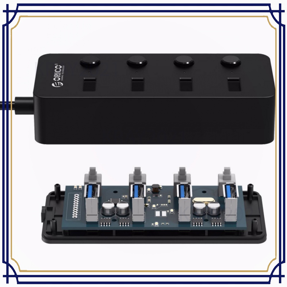 USB 3.0 High Speed USB HUB 4 Port with On/Off Switch -HB866