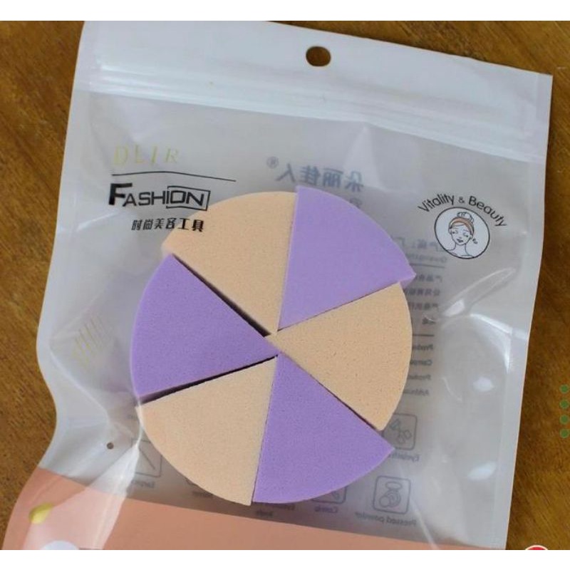 (ISI 6 PCS) MAKE UP SPONGE SEGITIGA PREMIUM LEMBUT SPONS MAKEUP SPON FOUNDATION BRAUTY BLENDER SEGITIGA SPON BEDAK SPONGE PUFF REMBUK BEDAK