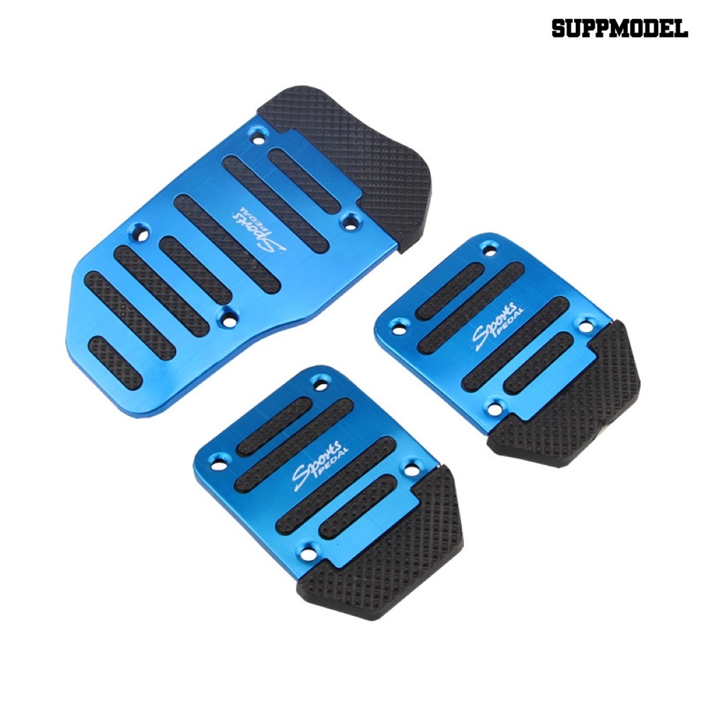 [Auto] 2pcs/3pcs Mobil Kendaraan Otomatis Manual Akselerator Rem Pedal Kaki Logam Set