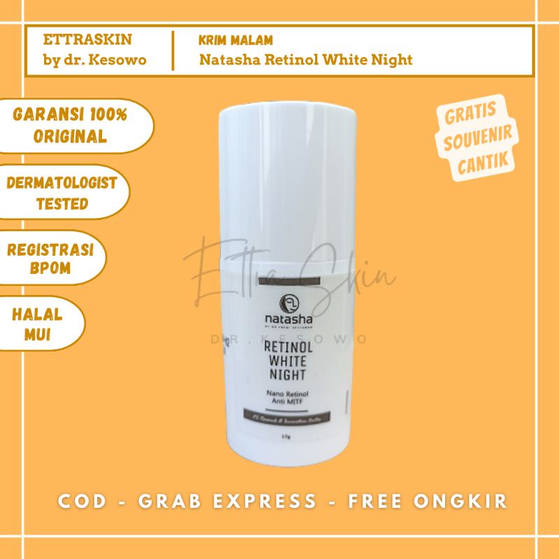 Natasha Skincare - Retinol White Night / Krim Malam - Ettra Skin by dr Kesowo ( RETINOLWHITENIGHTSR 
