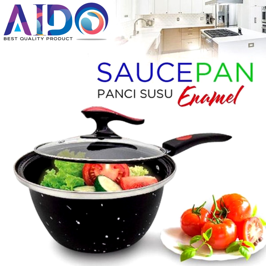 Panci rebus serbaguna Panci Kuah PANCI Sup PANCI Enamel 20 cm Sauce Pan Anti Lengket dengan tutup - 4020 2001