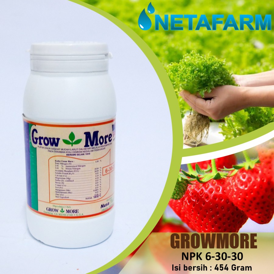 PUPUK NPK 6-30-30 GROWMORE 454 GRAM