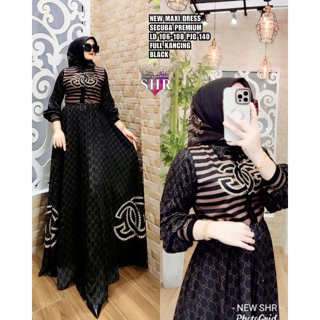 MAXI DRESS SALUR SCUBA PREMIUM BY SHR