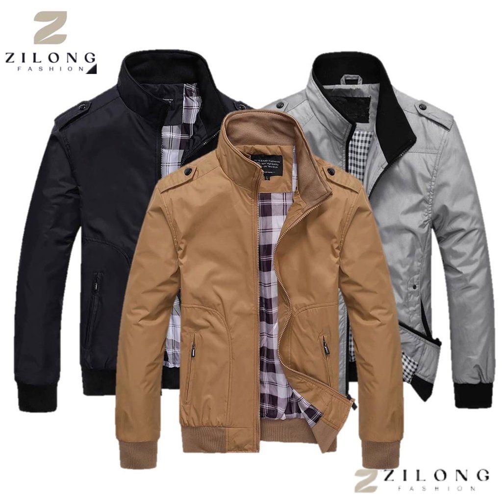 Zilong Finch - Jaket Bomber Pria Casual Original Brandede terbaru Jacket Parka Cowok Keren Bahan Pre
