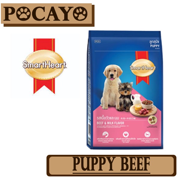 Smart Heart Dog Puppy Beef 1.5kg (Grab/Gosend)