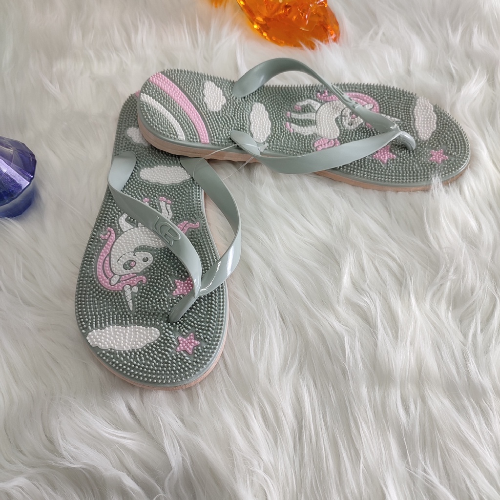 [ Pplus ] Sandal Wanita Motif Unicorn Lucu