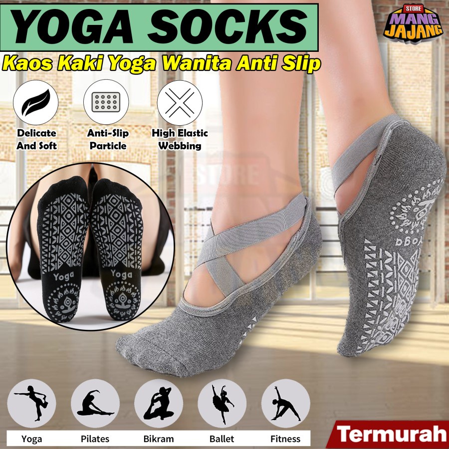 Kaos Kaki Yoga / Yoga Socks Pilates  Ballet Barre Gym Anti Slip