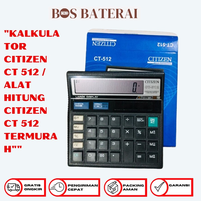 

PROMO SPECIAL KALKULATOR CITIZEN CT 512 / ALAT HITUNG CITIZEN CT 512 TERMURAH