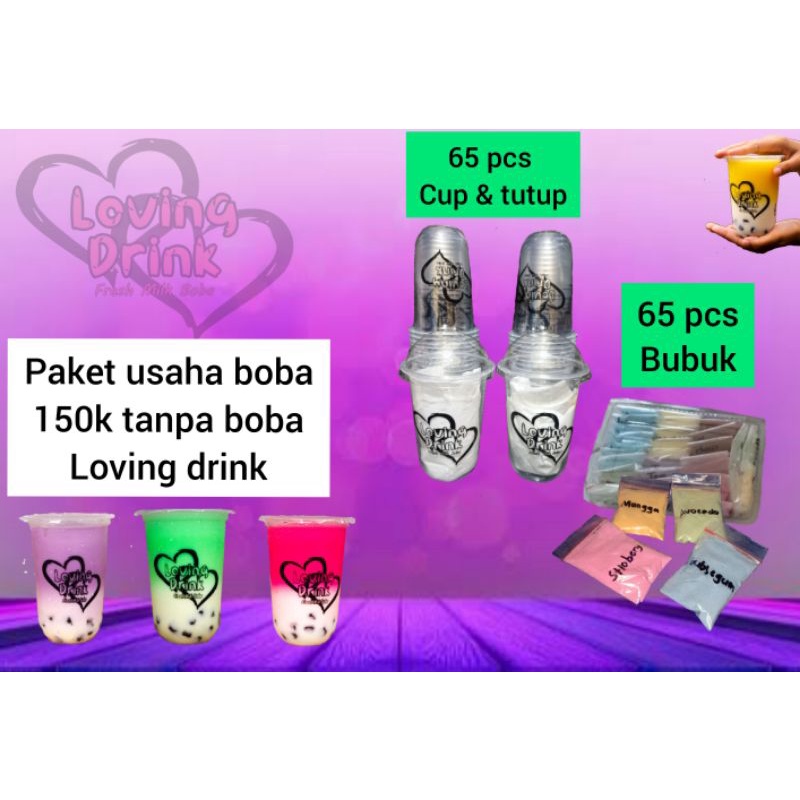 

paket usaha boba loving drink 150k(tanpa boba)