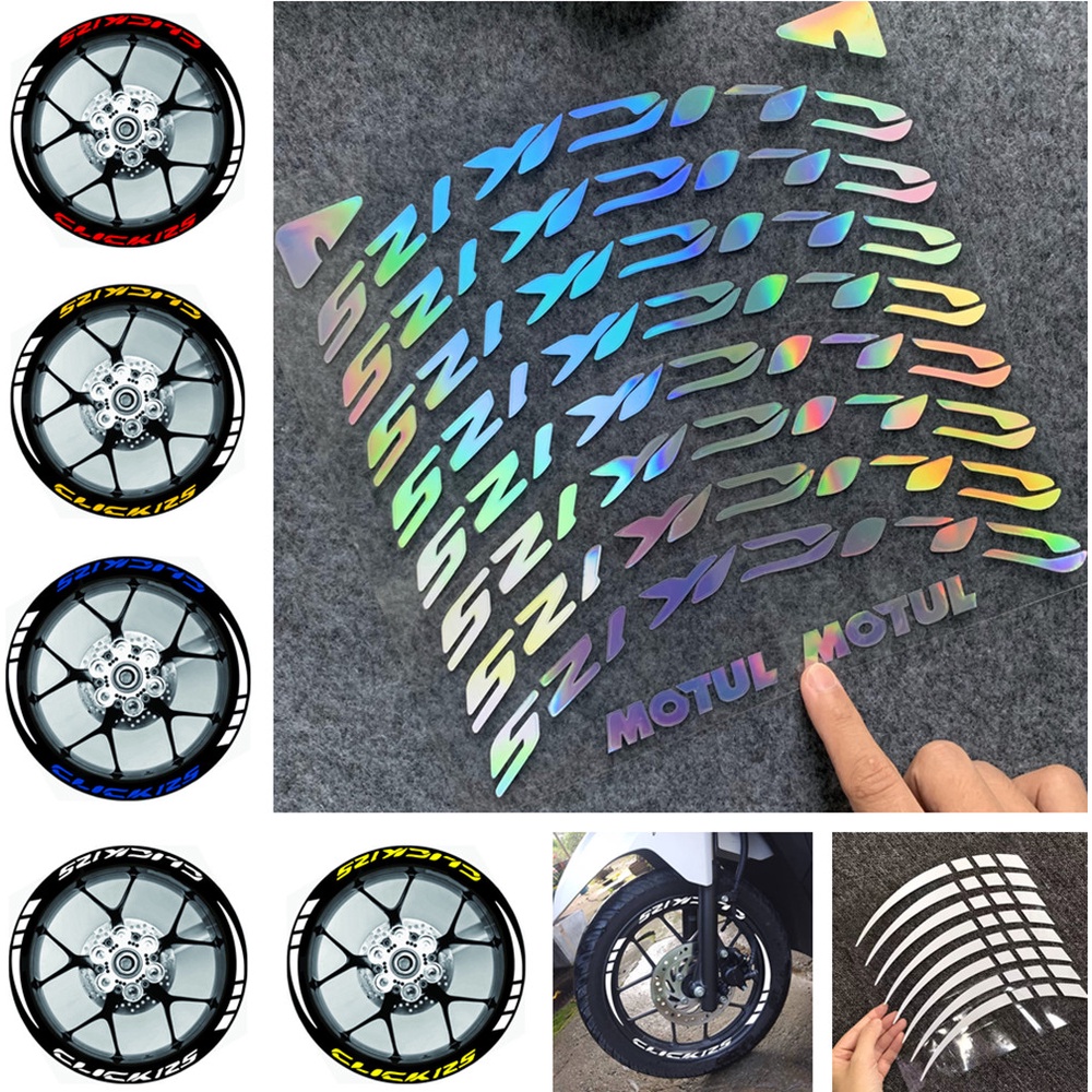 Honda Klik Roda Hub Stiker Motor Decals Reflektif Rim Tape Stripe Tape Untuk Honda CLCIK125 /150 CLCIK125 CLCIK150