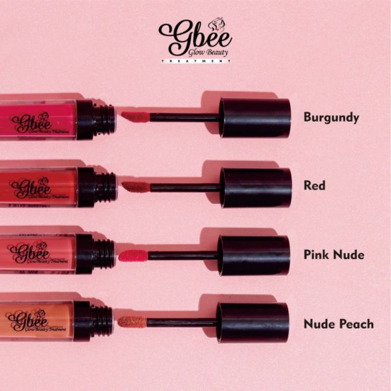 New - Gbee glow beauty lip cream matte nude lipstik gbee glow beauty