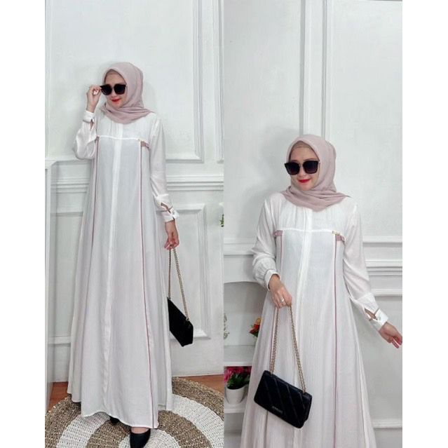 IRINA Dress gamis bahan crinkel ld 110 gamis kondangan gamis daily