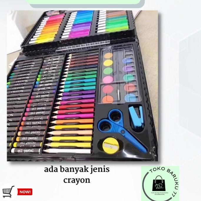 

Paling Disukai Crayon Set / Pensil Warna 150 Pcs Alat Tulis Krayon Menggambar Melukis Mewarnai B0D++